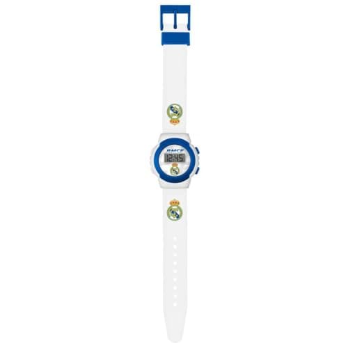 Real Madrid Digitale Quarzuhr für Jungen mit Silikonarmband RM00014, weiß, Armband