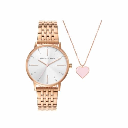 Armani Exchange Watch for Women, Quartz Three Hand Movement and 36mm Case Size with Stainless Steel Strap
