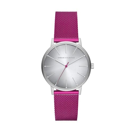 Armani Exchange Watch for Women, Quartz Three Hand Movement and 36mm Case Size with Stainless Steel Strap