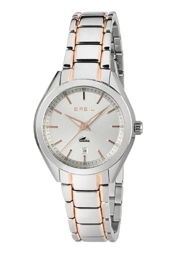 Breil Uhr Damen Manta City Ziffernblatt Weiss Bewegung NUR Zeit Quartz e Bracelet Farbiger Stahl Silber, PINK TW1618