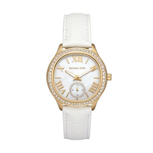 Michael Kors Sage Watch for Women, Quartz Three Hand Movement with Stainless Steel or Leather Strap