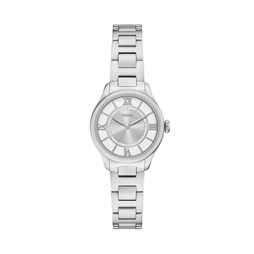 Fossil Gilmore Watch für Damen, Quarz-Dreizeigerwerk mit Edelstahl- oder Lederarmband