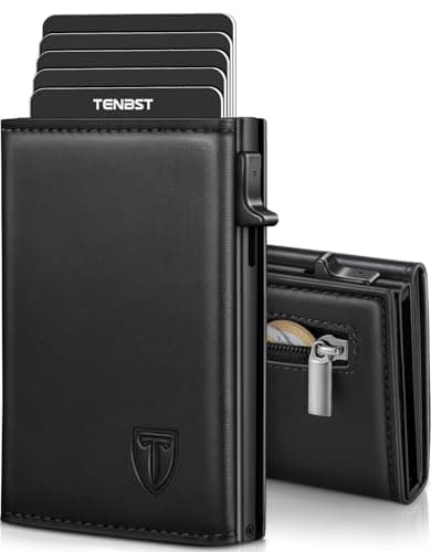 TENBST Geldbörse Herren - Slim Portmonee Herren mit RFID Schutz Kartenetui