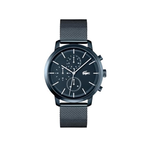 Lacoste Multi Zifferblatt Quarz Uhr für Herren Kollektion Replay mit Blaues Edelstahl-Mesh-Gliederarmband - 2011196
