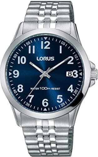 Lorus Klassik Herren-Uhr Edelstahl mit Metallband RS973CX9