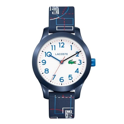 Lacoste Analog Quarzuhr für Kinder Kollektion LACOSTE.12.12 Kids mit Marinblaues Silikonarmband - 2030008