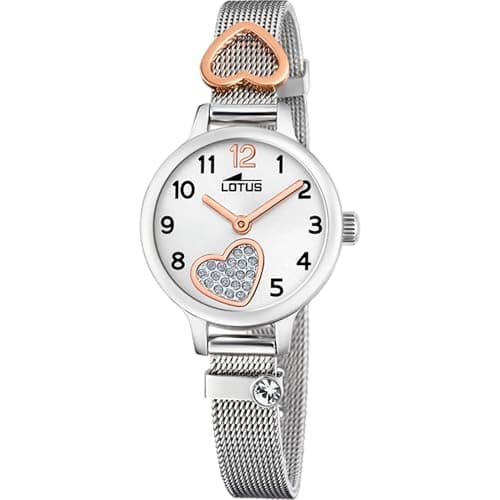 Lotus Mädchenuhr Analog aus Edelstahl 316l Silberfarben