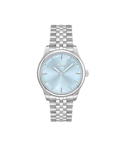 BOSS Uhr mit DREI-Zeiger-Quarzwerk für Damen Kollektion Graceful mit Silbernes Edelstahlarmband - 1502777