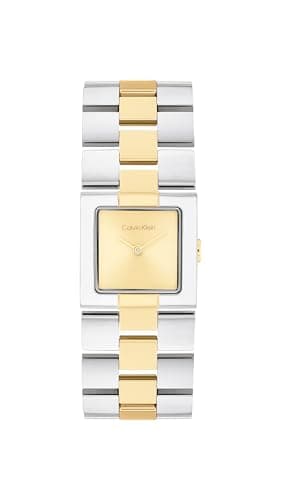 Calvin Klein Zwei-Zeiger-Quarzwerk-Uhr für Damen Kollektion CK Meridian mit Zweifarbiges Edelstahlarmband - 25100115