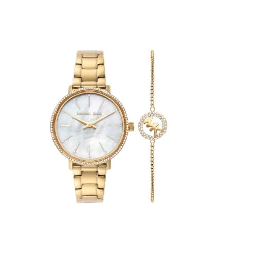 Michael Kors Pyper Watch für Damen, Quarz-Zweizeigerwerk mit Edelstahl-, PVC- oder Lederarmband