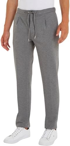 Tommy Hilfiger Herren Stoffhose Denton Straight Fit, Grau (Light Grey Heather), 36W/32L