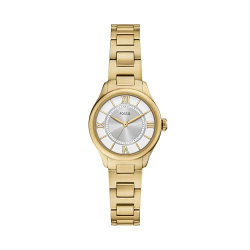 Fossil Gilmore Watch für Damen, Quarz-Dreizeigerwerk mit Edelstahl- oder Lederarmband
