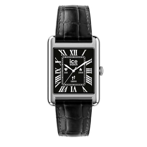 ICE-WATCH - Ice smart TKS 2.0 Silver Black Croco - Silbergraue verbundene Uhr für Damen mit Lederarmband - 025380 (1,41 Zoll)