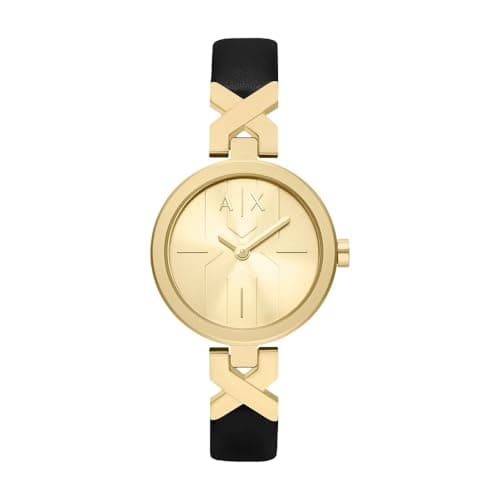 Armani Exchange Uhr für Damen, Quarz Zwei Zeiger Werk und 32 mm Gehäusegröße mit Edelstahlarmband