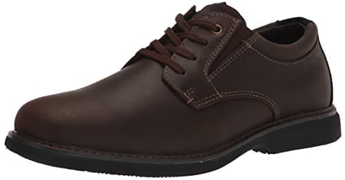 Nunn Bush Herren Otto Schnürschuh Leder mit Leichter Sohle Oxford, Braun Crazy Horse, 43 EU