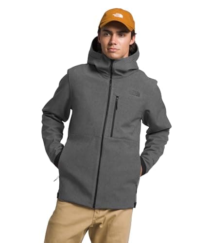 THE NORTH FACE Apex Bionic 3 DWR Softshell-Kapuzenjacke für Herren, PFAS-frei, TNF Dark Grey Heather-npf, Large