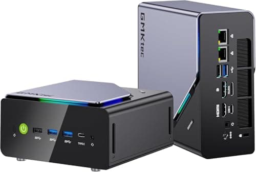 GMKtec K12 AMD Mini PC Ryzen 7 255 H(Upgrade auf 8745HS, 4.9 GHz) 16G DDR5, 512G M.2 PCIE 4.0 x4 SSD, 3 Jahre Produktschutz, Micro PC mit USB4.0, USBA X 5, Dual 2.5G LAN, OCuLink Port, Quad 4K Display