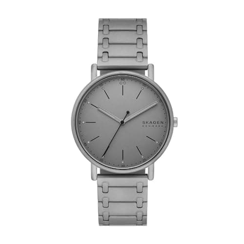 Skagen Signatur Herrenuhr, Quarz-Dreizeigerwerk mit Edelstahlarmband