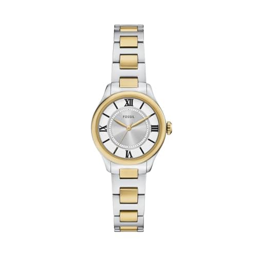 Fossil Gilmore Watch für Damen, Quarz-Dreizeigerwerk mit Edelstahl- oder Lederarmband