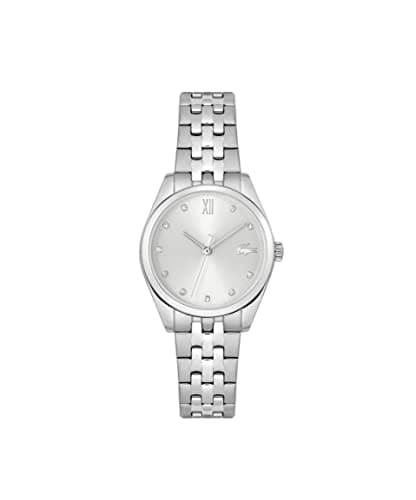 Lacoste Analog Quarzuhr für Damen Kollektion TUILERIE mit Silbernes Edelstahlarmband - 2001301