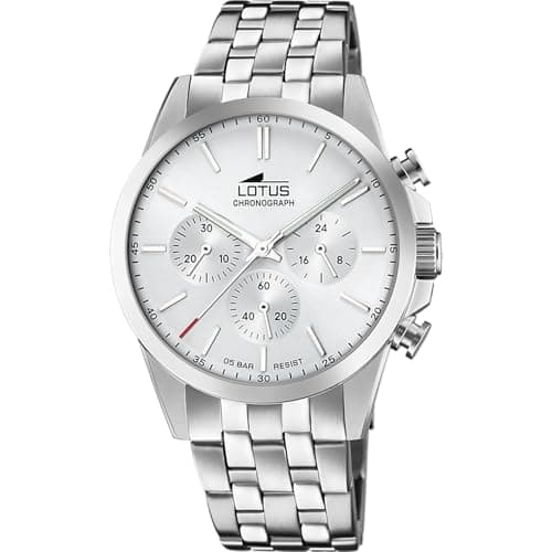 Lotus Herrenuhr Analog aus Edelstahl 316l Silberfarben