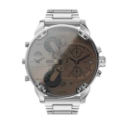 Diesel Herrenuhr Mr. Daddy 2 57mm Silberner Edelstahl, DZ7482