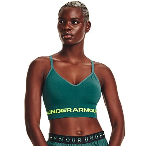 Under Armour Womens Sport Bras Women's Ua Seamless Low Long Sports Bra, Cot, 1357719-722, MD