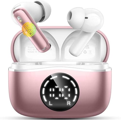Nerunsa Bluetooth Kopfhörer, Kopfhörer Kabellos Bluetooth 5.4 HiFi Stereo, 50 Std Spielzeit In Ear Kopfhörer mit ENC Noise Cancelling