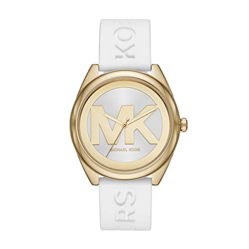 Michael Kors Janelle Watch für Damen, Quarz-Dreizeigerwerk mit Edelstahl- oder Silikonarmband