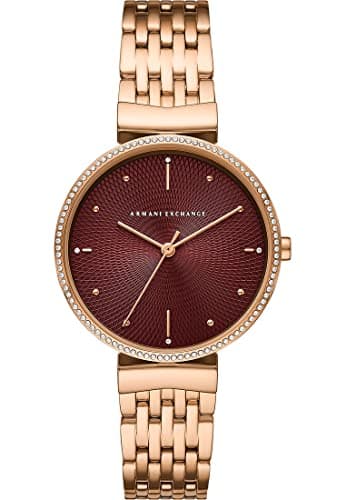 Montre en Acier inoxydable à Trois aiguilles Armani Exchange Pour Femmes, Taille de boîtier de 36 mm