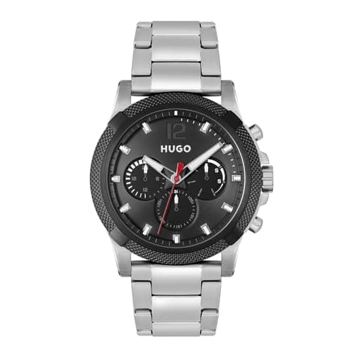HUGO Multi Zifferblatt Quarz Uhr für Herren #IMPRESS mit Edelstahlarmband