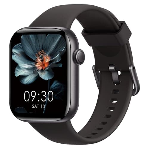 Smartwatch Damen Herren, 1,85" HD Touch Fitnessuhr mit Telefonfunktion, 140+Sportmodi Smart Watch Fitness Tracker mit Pulsmesser Schlafmonitor Schrittzähler, IP68 Wasserdicht Sportuhr für iOS Black