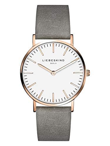 Liebeskind Damen Analog Quarz Uhr mit Lederarmband Roségold