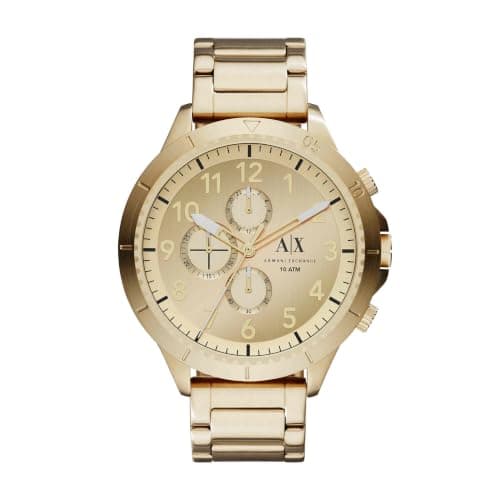 Armani Exchange Watch For Men, Quarz-Chronographenwerk und 50mm Gehäusegröße mit Edelstahlarmband